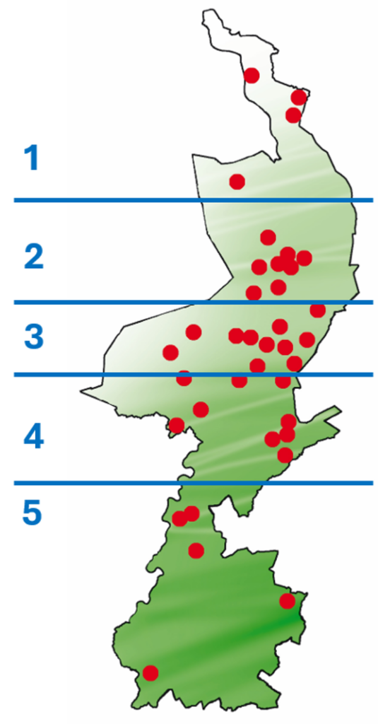 Indeling inspiratiesessies in Limburg.