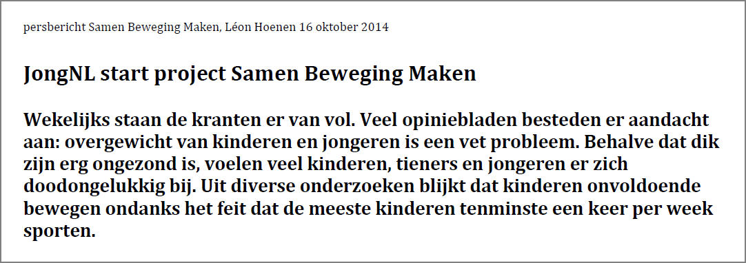 persberichtSamenBewegingMaken